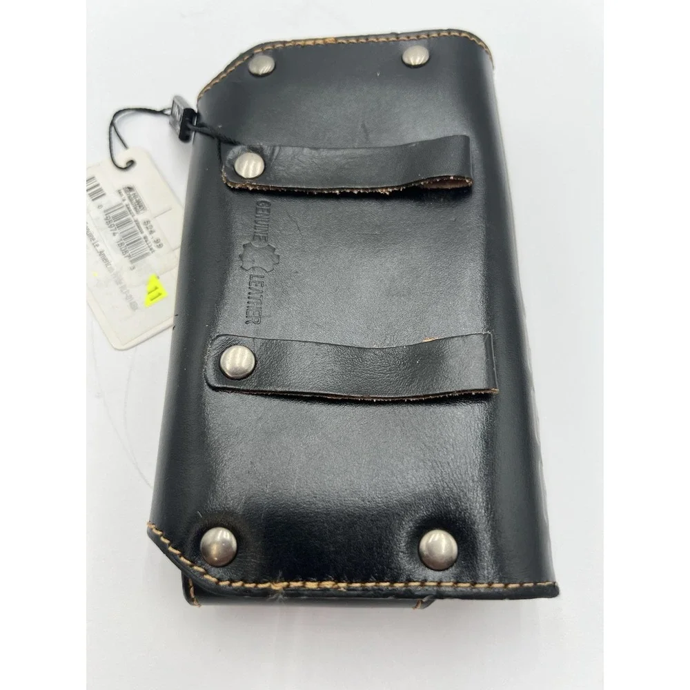 Montana West Black American Flag Leather Belt Loop Holster Cell Phone Case